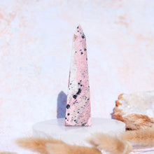 Load image into Gallery viewer, Pink Peruvian Rhodonite Obelisk