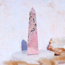 Load image into Gallery viewer, Pink Peruvian Rhodonite Obelisk