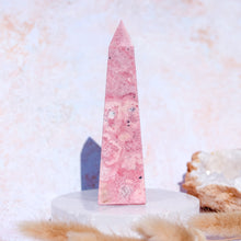 Load image into Gallery viewer, Pink Peruvian Rhodonite Obelisk