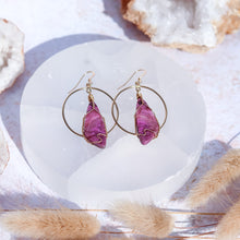 Load image into Gallery viewer, Cobalto Calcite 14ct Gold Fill Hoop Earrings