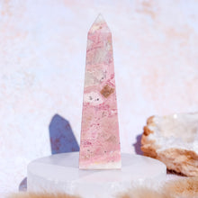 Load image into Gallery viewer, Pink Peruvian Rhodonite Obelisk