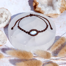 Load image into Gallery viewer, Rainbow Moonstone Macramé Bracelet
