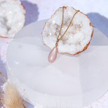 Load image into Gallery viewer, Peach Moonstone 14ct Gold Fill Necklace