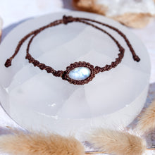 Load image into Gallery viewer, Rainbow Moonstone Macramé Bracelet