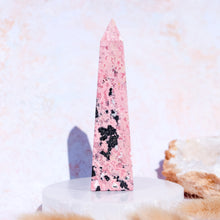 Load image into Gallery viewer, Pink Peruvian Rhodonite Obelisk