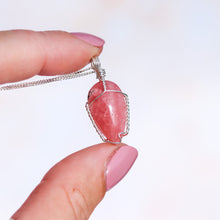 Load image into Gallery viewer, Rhodochrosite Sterling Silver Necklace