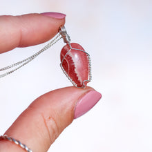 Load image into Gallery viewer, Rhodochrosite Sterling Silver Necklace