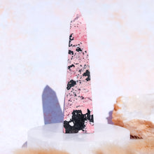 Load image into Gallery viewer, Pink Peruvian Rhodonite Obelisk