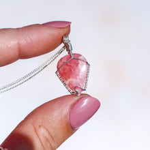 Load image into Gallery viewer, Rhodochrosite Sterling Silver Necklace