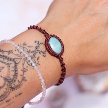 Load image into Gallery viewer, Amazonite Macramé Bracelet