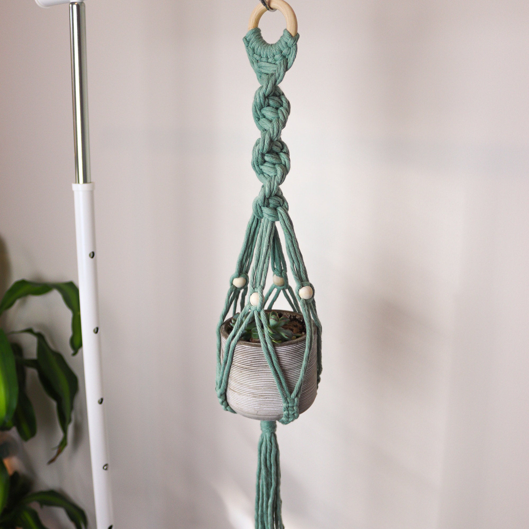 josephine knot macrame plant hanger Small Pot Macrame Plant Hanger – OliveYouKnot