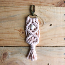 Load image into Gallery viewer, Macrame Key Ring with Bronze Clasp