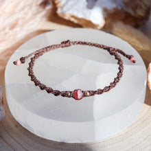 Load image into Gallery viewer, Rhodochrosite Macramé Bracelet
