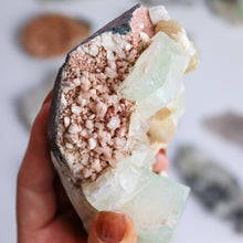 Load image into Gallery viewer, Pink Heulandite x Green Apophyllite Specimen