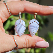 Load image into Gallery viewer, Blue Lace Agate 14ct Gold Fill Crystal Necklace