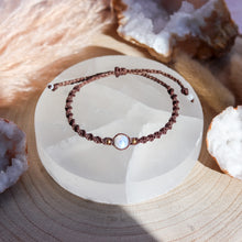 Load image into Gallery viewer, Rainbow Moonstone Macramé Bracelet