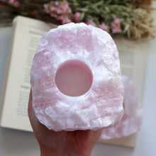 Load image into Gallery viewer, Large Rose Quartz Candle Holder