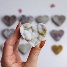 Load image into Gallery viewer, Chalcedony Druzy Heart