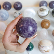 Load image into Gallery viewer, Large Lepidolite Spheres