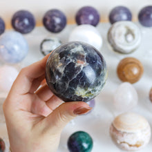 Load image into Gallery viewer, Sunstone iolite Sphere