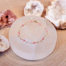 Load image into Gallery viewer, Rhodochrosite & Ethiopian Opal 14ct Gold Fill Bracelet