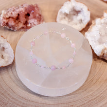 Load image into Gallery viewer, Rose Quartz Sterling Silver Bracelet