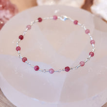 Load image into Gallery viewer, Pink Tourmaline Sterling Silver Bracelet