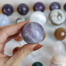 Load image into Gallery viewer, Lilac Fluorite Sphere