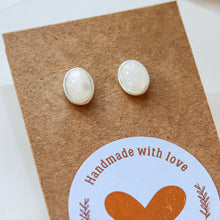 Load image into Gallery viewer, Moonstone Crystal Stud Earrings