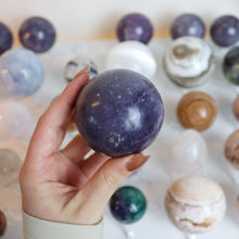 Load image into Gallery viewer, Large Lepidolite Spheres