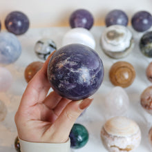 Load image into Gallery viewer, Large Lepidolite Spheres