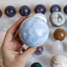 Load image into Gallery viewer, Large Blue Calcite Sphere