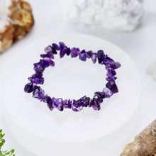 Load image into Gallery viewer, Amethyst Crystal Chip Bracelet