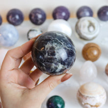Load image into Gallery viewer, Sunstone iolite Sphere
