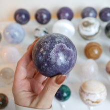 Load image into Gallery viewer, Large Lepidolite Spheres