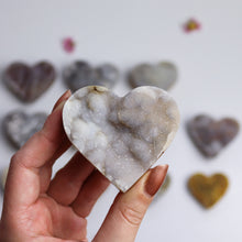 Load image into Gallery viewer, Chalcedony Druzy Heart