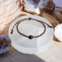 Load image into Gallery viewer, Garnet Macramé Bracelet