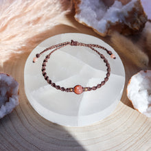 Load image into Gallery viewer, Sunstone Macramé Bracelet