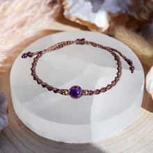 Load image into Gallery viewer, Amethyst Macramé Bracelet