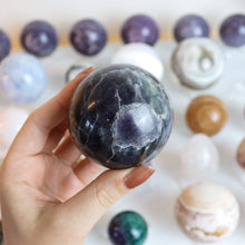 Load image into Gallery viewer, Sunstone iolite Sphere