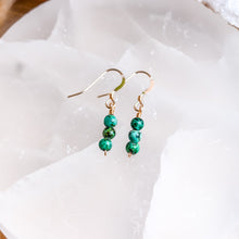 Load image into Gallery viewer, African Turquoise 14ct Gold Fill Earrings
