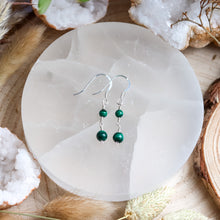 Load image into Gallery viewer, Malachite Sterling Silver Earrings