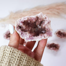 Load image into Gallery viewer, Pink Amethyst Half Geode