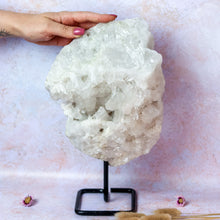 Load image into Gallery viewer, Large Clear Quartz On Stand