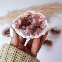 Load image into Gallery viewer, Pink Amethyst Half Geode