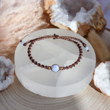 Load image into Gallery viewer, Blue Lace Agate Macramé Bracelet