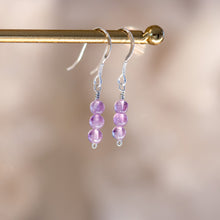 Load image into Gallery viewer, Lavender Jade Sterling Silver Earrings