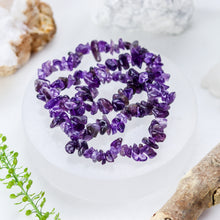 Load image into Gallery viewer, Amethyst Crystal Chip Bracelet