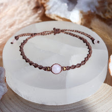 Load image into Gallery viewer, Rose Quartz Macramé Bracelet