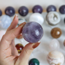 Load image into Gallery viewer, Lilac Fluorite Sphere